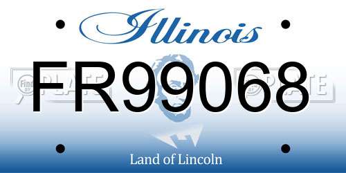 FR99068 Illinois License Plate