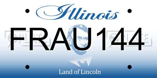 FRAU144 Illinois License Plate