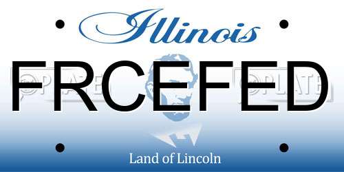FRCEFED Illinois License Plate