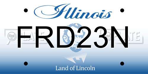 FRD23N Illinois License Plate