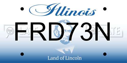 FRD73N Illinois License Plate