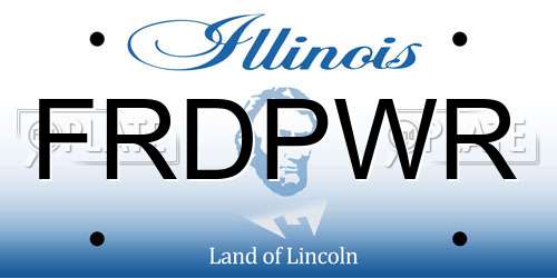 FRDPWR Illinois License Plate
