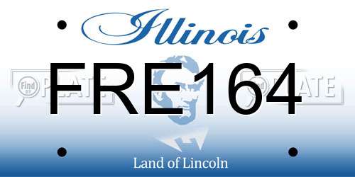 FRE164 Illinois License Plate