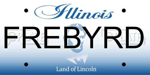 FREBYRD Illinois License Plate