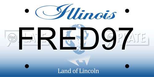 FRED97 Illinois License Plate