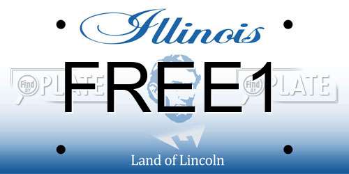 FREE1 Illinois License Plate
