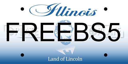 FREEBS5 Illinois License Plate