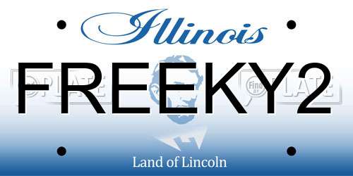 FREEKY2 Illinois License Plate