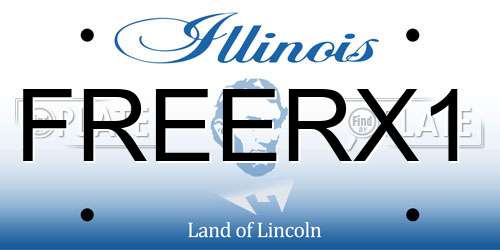 FREERX1 Illinois License Plate