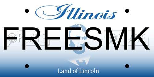 FREESMK Illinois License Plate