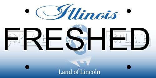 FRESHED Illinois License Plate