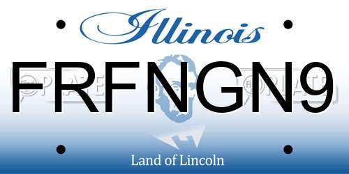 FRFNGN9 Illinois License Plate