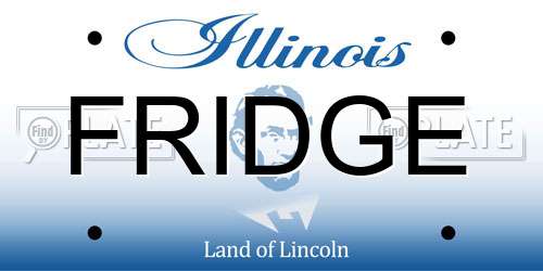 FRIDGE Illinois License Plate