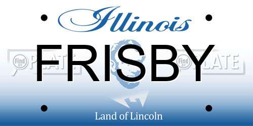 FRISBY Illinois License Plate