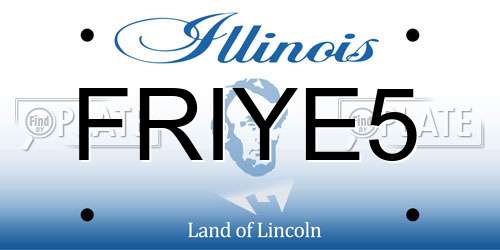 FRIYE5 Illinois License Plate
