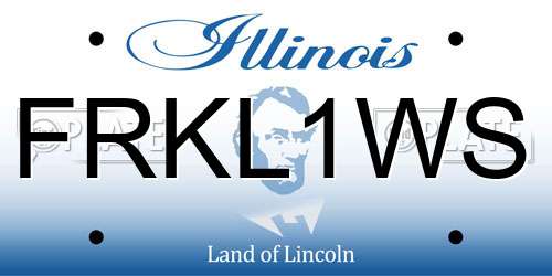 FRKL1WS Illinois License Plate