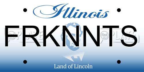 FRKNNTS Illinois License Plate
