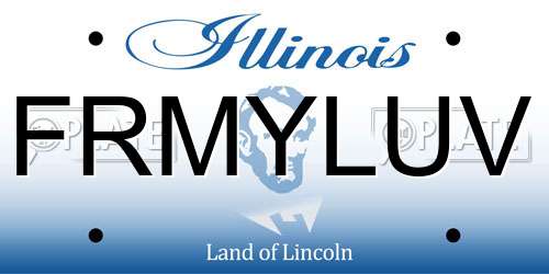 FRMYLUV Illinois License Plate
