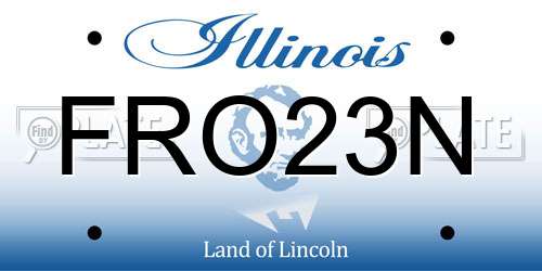FRO23N Illinois License Plate