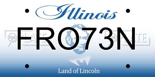 FRO73N Illinois License Plate