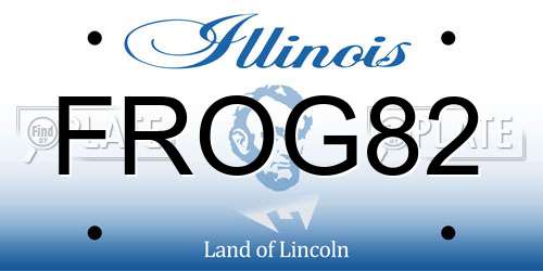FROG82 Illinois License Plate