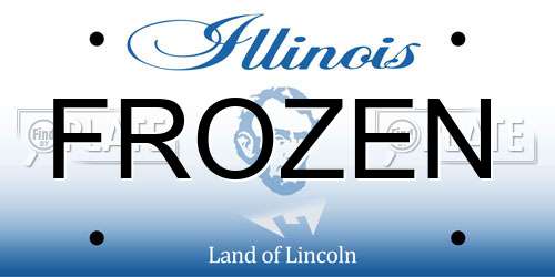 FROZEN Illinois License Plate