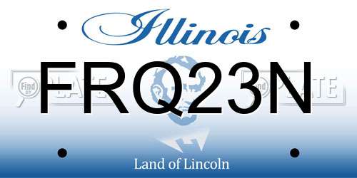 FRQ23N Illinois License Plate