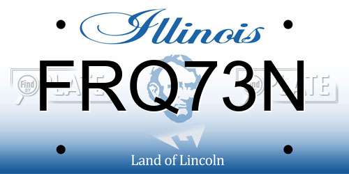 FRQ73N Illinois License Plate