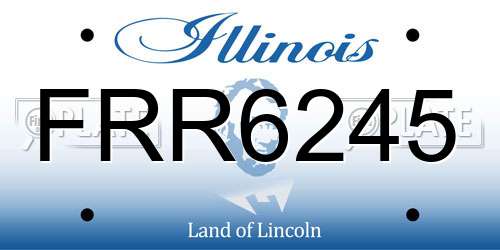 FRR6245 Illinois License Plate