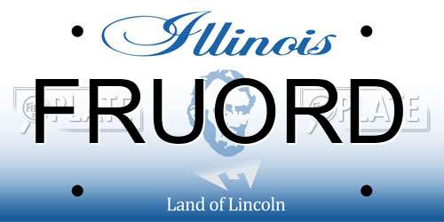 FRUORD Illinois License Plate