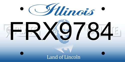 FRX9784 Illinois License Plate