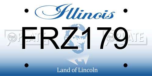 FRZ179 Illinois License Plate