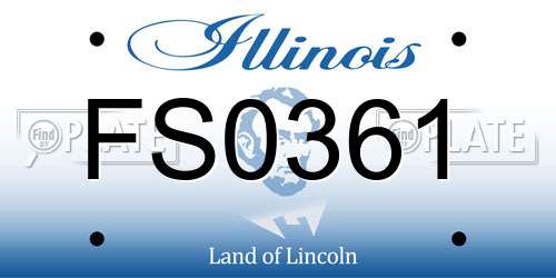 FS0361 Illinois License Plate