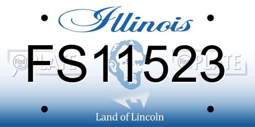 FS11523 Illinois License Plate