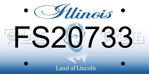 FS20733 Illinois License Plate