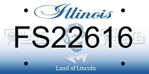 FS22616 Illinois License Plate