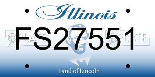 FS27551 Illinois License Plate