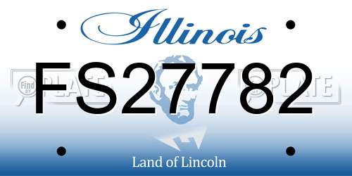 FS27782 Illinois License Plate