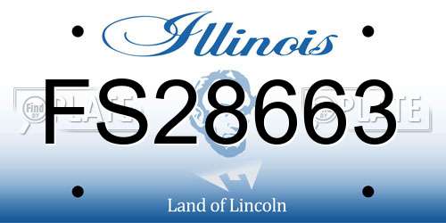 FS28663 Illinois License Plate