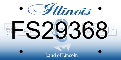 FS29368 Illinois License Plate