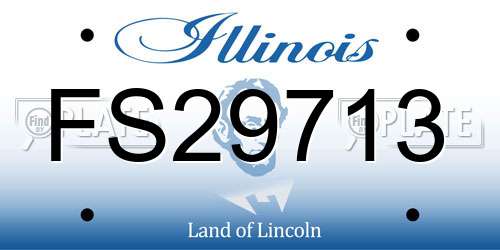 FS29713 Illinois License Plate