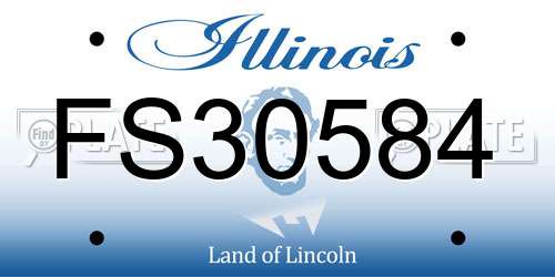 FS30584 Illinois License Plate