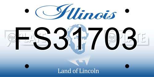 FS31703 Illinois License Plate