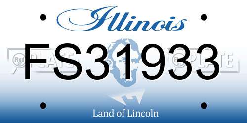 FS31933 Illinois License Plate