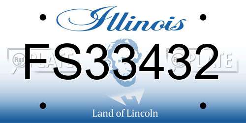 FS33432 Illinois License Plate