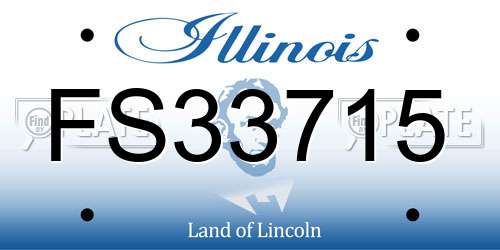 FS33715 Illinois License Plate