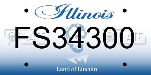 FS34300 Illinois License Plate