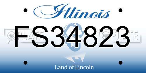FS34823 Illinois License Plate