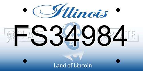 FS34984 Illinois License Plate