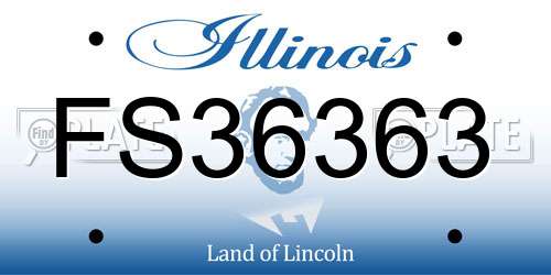 FS36363 Illinois License Plate